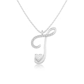 moissanite Initials necklaces in sterling silver